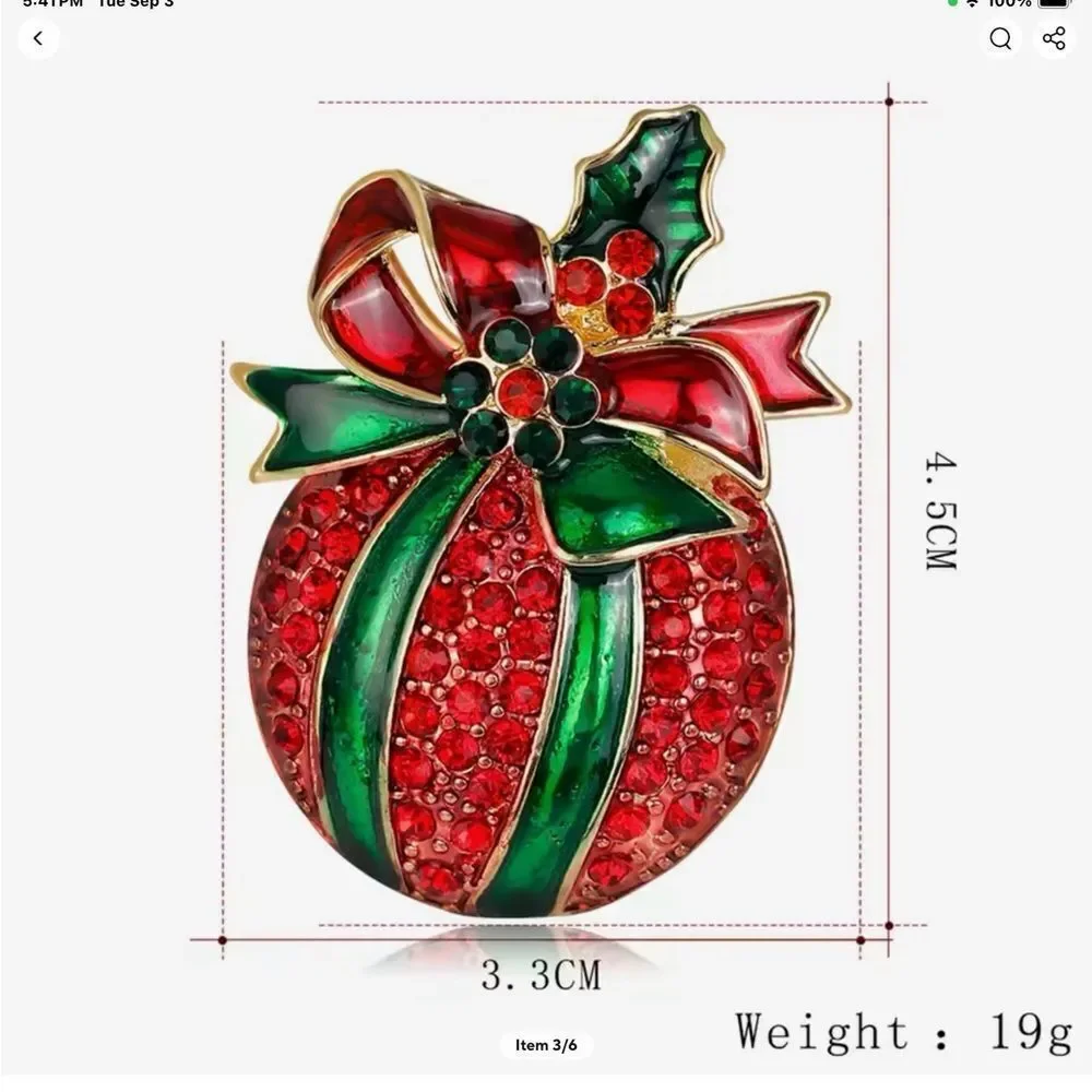 CHRISTMAS ORNAMENT BROOCH‎